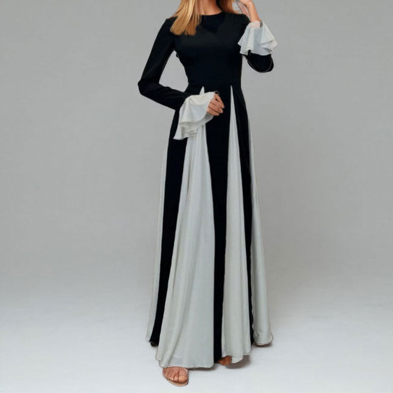Fashion Temperament Camisole Contrast Color Loose Dress